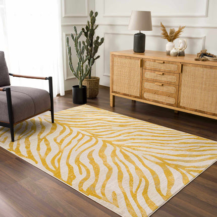 Yellow Terra Zebra Print Area Rug - Clearance Rugs TriadCommerceInc