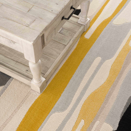 Southfields Mustard Area Rug Rugs TriadCommerceInc