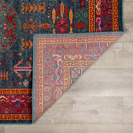 Cleveland Colorful Traditional Area Rug - Teal, Aqua, Navy Rugs TriadCommerceInc