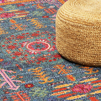 Cleveland Colorful Traditional Area Rug - Teal, Aqua, Navy Rugs TriadCommerceInc