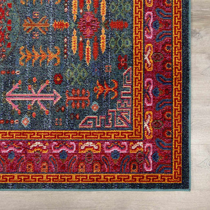 Cleveland Colorful Traditional Area Rug - Teal, Aqua, Navy Rugs TriadCommerceInc