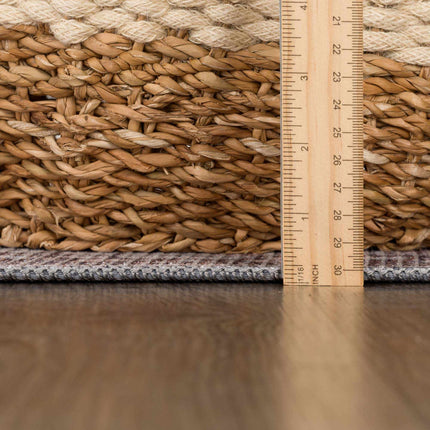 Brown Blue Dauis Vintage Washable Area Rug - Clearance Rugs TriadCommerceInc