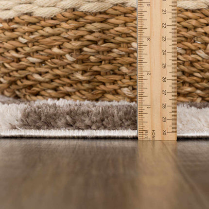 Canika Brown Washable Checkered Area Rug Rugs TriadCommerceInc