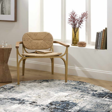 Campsall Blue Abstract Rug - Promo