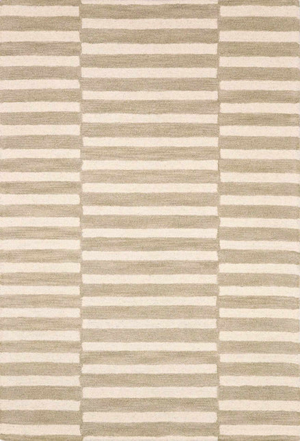Idaho Broken-Striped Beige Area Rug | Our PNW Home X Livabliss Rugs TriadCommerceInc