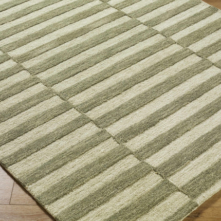 Idaho Broken-Striped Green Area Rug | Our PNW Home X Livabliss Rugs TriadCommerceInc