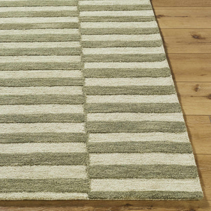 Idaho Broken-Striped Green Area Rug | Our PNW Home X Livabliss Rugs TriadCommerceInc