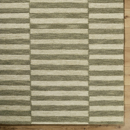 Idaho Broken-Striped Green Area Rug | Our PNW Home X Livabliss Rugs TriadCommerceInc