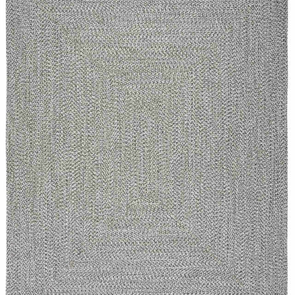 Cream Charcoal Braided Faux Jute Rug Rugs TriadCommerceInc