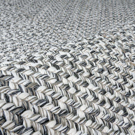 Cream Charcoal Braided Faux Jute Rug Rugs TriadCommerceInc 5' x 7'6" Rectangle