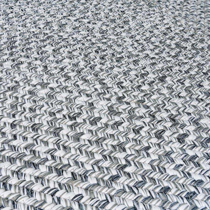 Cream Charcoal Braided Faux Jute Rug Rugs TriadCommerceInc