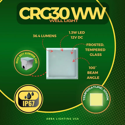 CRG30 In Ground RGB Brick Paver Outdoor Light