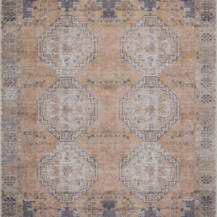 Carrabelle Peach Washable Area Rug - Clearance Rugs TriadCommerceInc 5'3" x 7' Rectangle