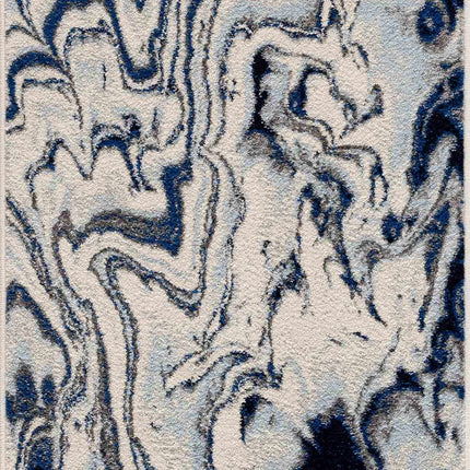 Glendon Cream Blue Marble Rug Rugs TriadCommerceInc