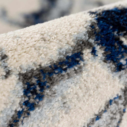 Glendon Cream Blue Marble Rug Rugs TriadCommerceInc