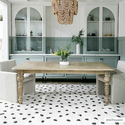 Chaia Dotted Black & White Plush Rug Rugs TriadCommerceInc