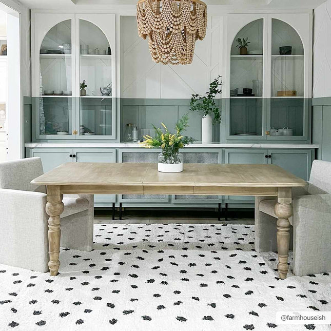 Chaia Dotted Black & White Plush Rug Rugs TriadCommerceInc