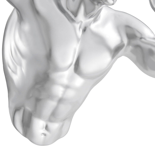 Chrome Wall Runner 13" Man Sculpture Sculpture TriadCommerceInc   