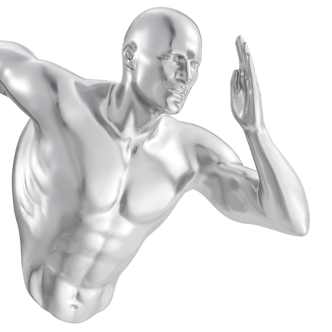 Chrome Wall Runner 13" Man Sculpture Sculpture TriadCommerceInc   