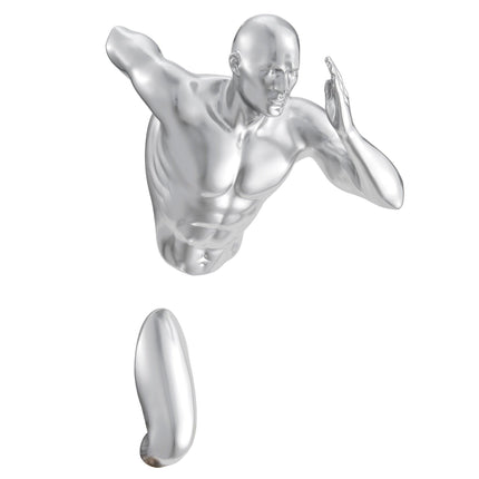 Chrome Wall Runner 13" Man Sculpture Sculpture TriadCommerceInc   