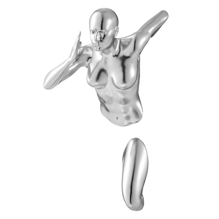 Chrome Wall Runner 13" Woman Sculpture Sculpture TriadCommerceInc   