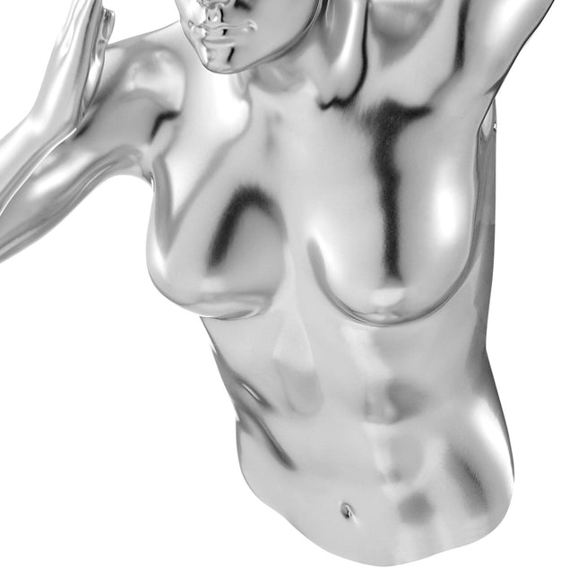 Chrome Wall Runner 13" Woman Sculpture Sculpture TriadCommerceInc   