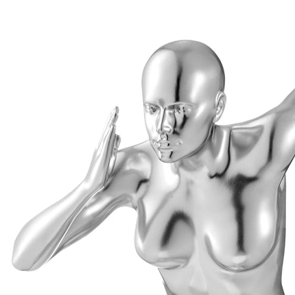 Chrome Wall Runner 13" Woman Sculpture Sculpture TriadCommerceInc   