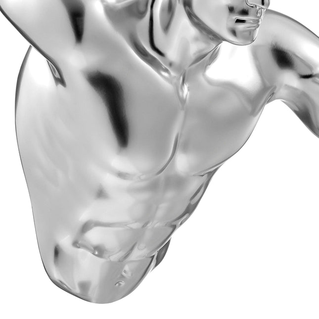 Chrome Wall Runner 20" Man Sculpture Sculpture TriadCommerceInc   