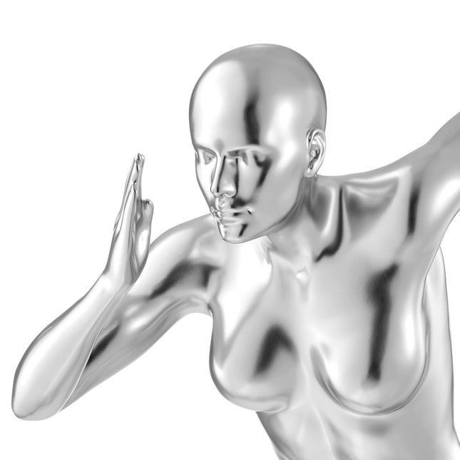 Chrome Wall Runner 20" Woman Sculpture Sculpture TriadCommerceInc   