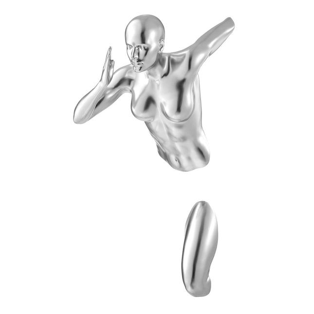 Chrome Wall Runner 20" Woman Sculpture Sculpture TriadCommerceInc   