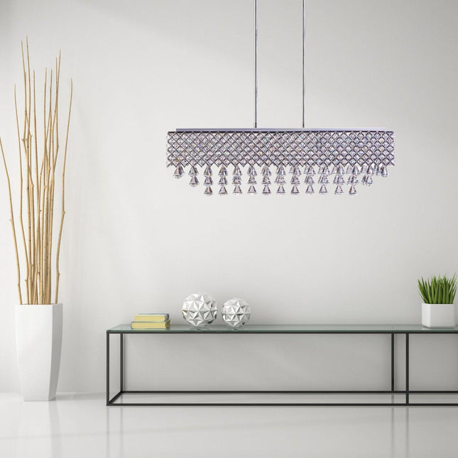 Cinderella Crystal Rectangular Chandelier // 12 Light Chandeliers TriadCommerceInc   