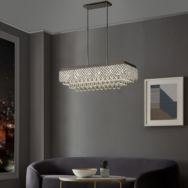 Cinderella Crystal Rectangular Chandelier // 12 Light Chandeliers TriadCommerceInc   