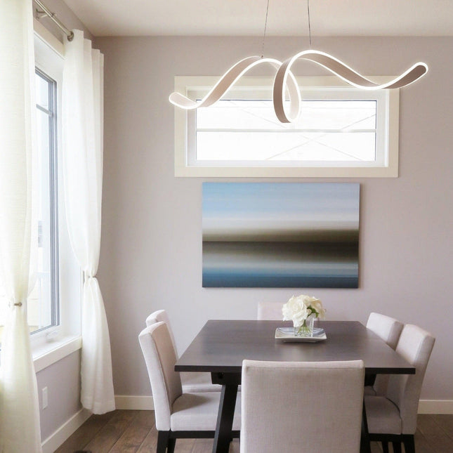Copenhagen LED Chandelier // White Chandeliers TriadCommerceInc   
