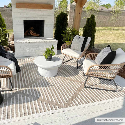Anah Cream Outdoor Rug Rugs TriadCommerceInc