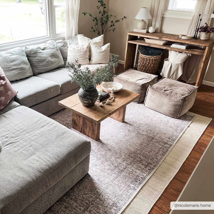 Cream Holi-2301 Washable Area Rug Rugs TriadCommerceInc