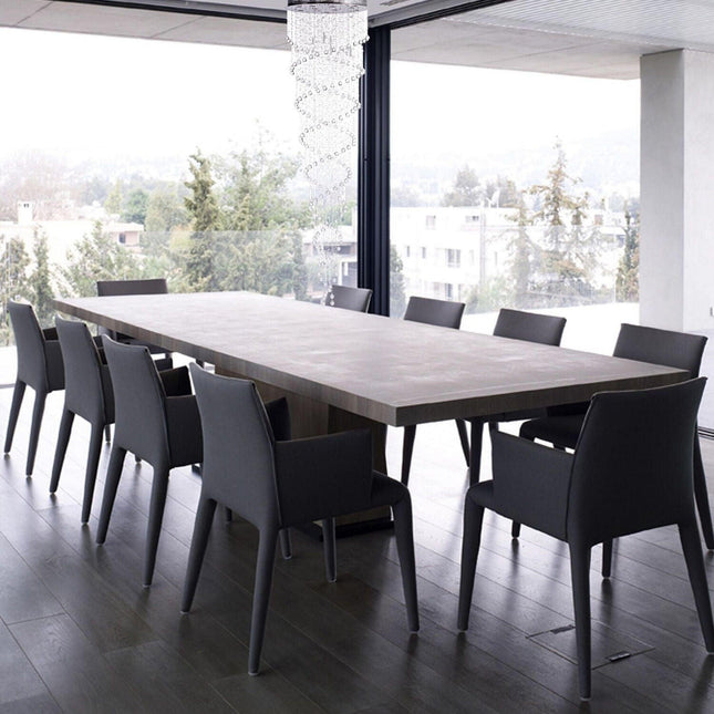 Crystal Chandelier Double Helix// 7 Light, 73" Hanging Length Chandeliers TriadCommerceInc   