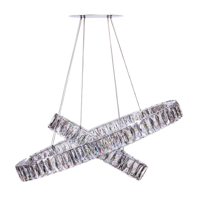 Crystal Elegance LED Chandelier // 2 Ovals Chandeliers TriadCommerceInc   