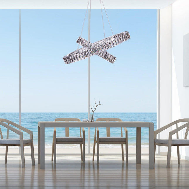 Crystal Elegance LED Chandelier // 2 Ovals Chandeliers TriadCommerceInc   