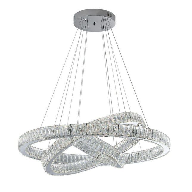 Crystal Elegance Three Ring Chandelier Chandeliers TriadCommerceInc   