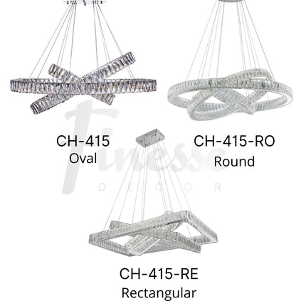 Crystal Elegance Three Ring Chandelier for Modern Decor Home Decor > Lighting > Ceiling Lights > Chandelier TriadCommerceInc