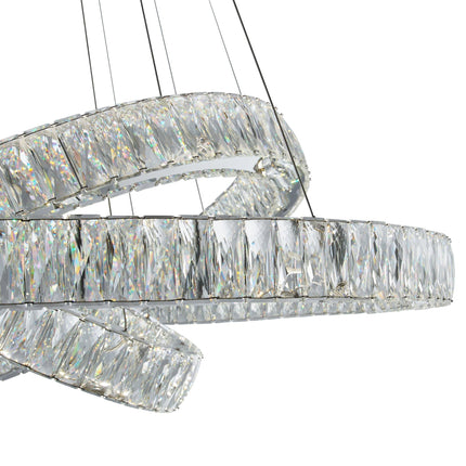 Crystal Elegance Three Ring Chandelier for Modern Decor Home Decor > Lighting > Ceiling Lights > Chandelier TriadCommerceInc