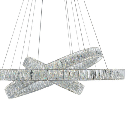 Crystal Elegance Three Ring Chandelier for Modern Decor Home Decor > Lighting > Ceiling Lights > Chandelier TriadCommerceInc