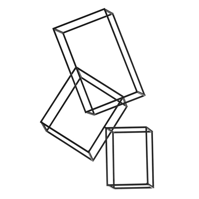 Cubic Metal Wall Sculpture // Matte Black Wall Decor TriadCommerceInc   