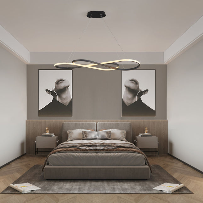 Eclipse Infinity LED Chandelier – Modern Black Aluminum Pendant Light Home Decor > Lighting > Ceiling Lights > Chandelier TriadCommerceInc