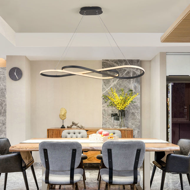 Eclipse Infinity LED Chandelier – Modern Black Aluminum Pendant Light Home Decor > Lighting > Ceiling Lights > Chandelier TriadCommerceInc