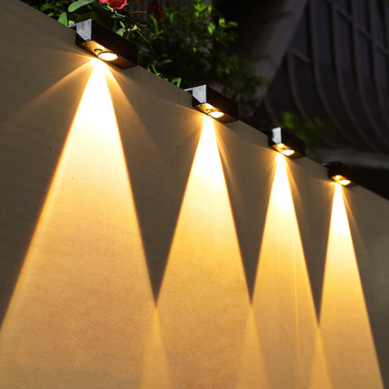 2-Pack Solar Powered Oudoor Landscape Wall Lights Wall Lighting TriadCommerceInc 4-Pack Solar Deck Lights (warm white light)
