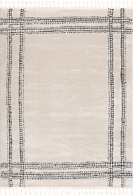 Ryuu Black & White Area Rug Rugs TriadCommerceInc