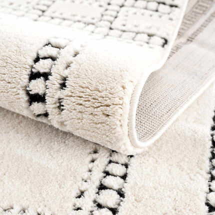 Ryuu Black & White Area Rug Rugs TriadCommerceInc