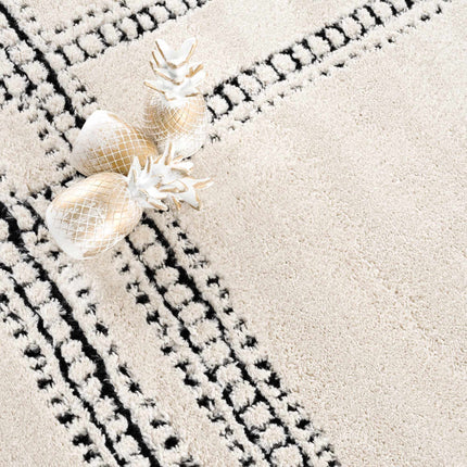 Ryuu Black & White Area Rug Rugs TriadCommerceInc