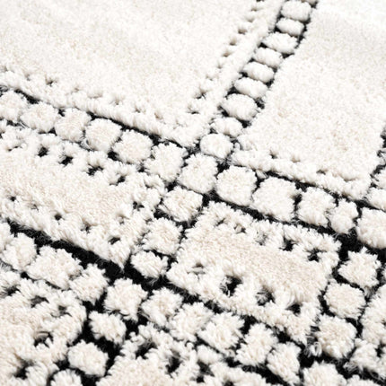 Ryuu Black & White Area Rug Rugs TriadCommerceInc